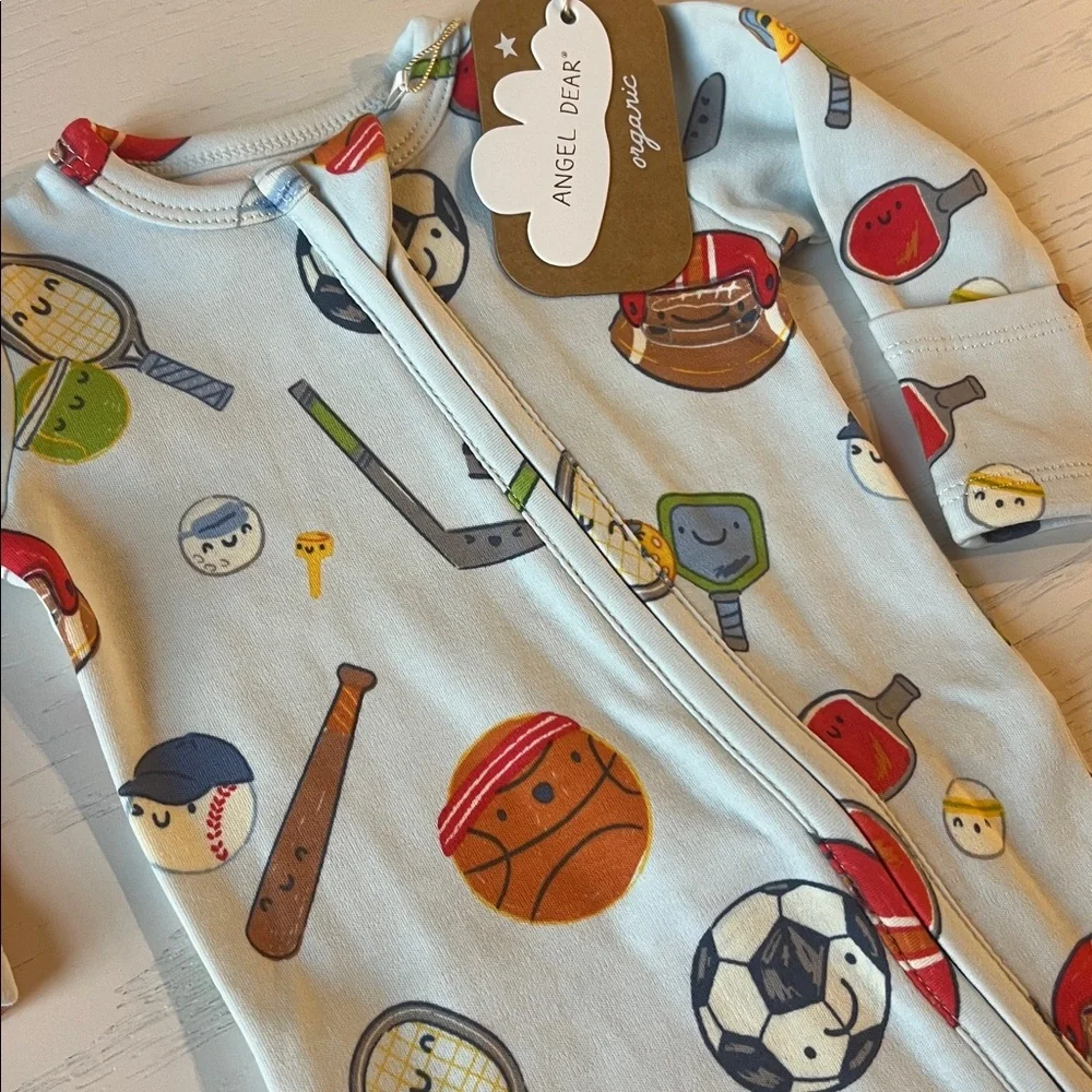 Angel Dear Sports Ball Friends Footie Newborn 0-3 6-9 months